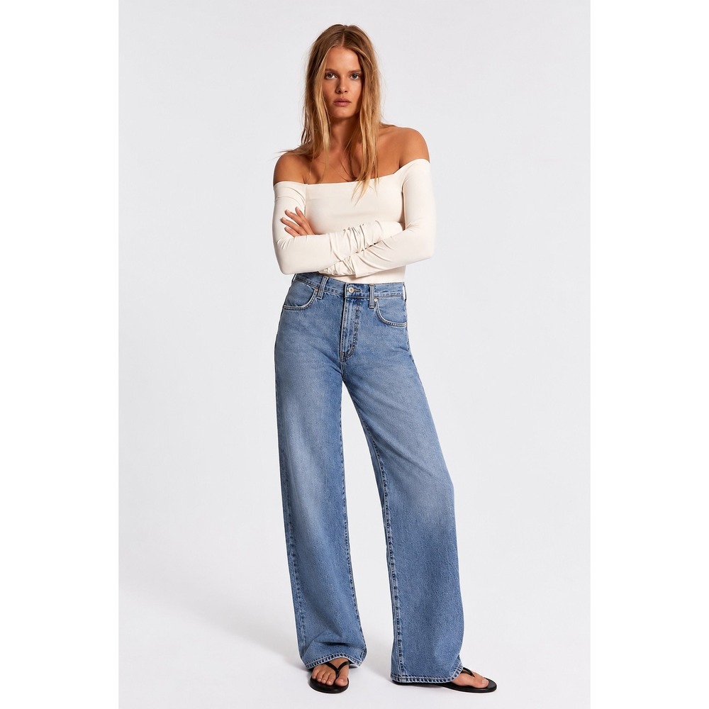 Modern American Jackson High Rise Straight Leg Jeans Smokey Blue  Size‎ 26 NWT